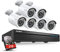 SANNCE 5 MP H.264 + PoE Überwachungskamera, 8 Kanäle, POE NVR mit HDD 2 TB und 6 Überwachungskameras, Recorder 5 MP Innen/Außen, wasserdicht IP66