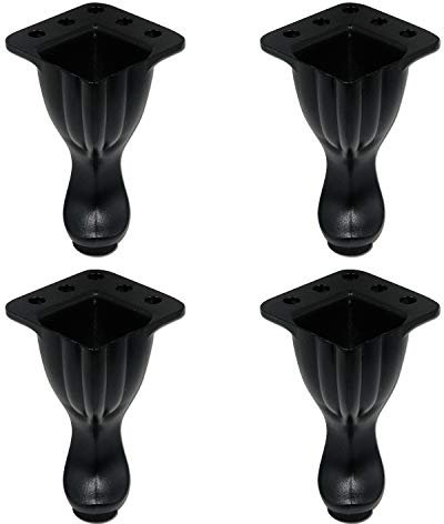Tulead 3.15-Inch Length Furniture Legs Couch Feet Aluminum Alloy Cabinet Feet Dresser Legs Pack of 4