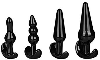 Analplug Set von EIS, Buttplug aus hautfreundlichem Silikon 4 Größen, Sexspielzeug geeignet für Anfänger, Anal Plug für Frauen Männer Paare