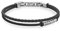 XENOX X4535 Herren Armband Edelstahl Silber schwarz 21 cm