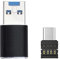 NFHK USB 3.0 to Micro SD SDXC TF Card Reader with Micro Type-C USB-C OTG Adapter for Tablet/Cell Phone