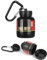 Portable Protein Powder Funnel Container - Travel Supplement Bottle Containers with Funnel, Small Formula Powder Pots & Storage Container Keychain for Gym, Workout, 100ml, 30g (Black) (Black, 100 ml)