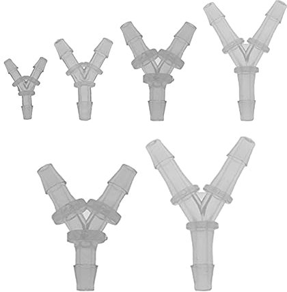 20Pcs Y-Type Tee Connectors PP Plastic, Garden Repair Fitting Aquarium Fish Tank Hose Connector Air Pump Fittings