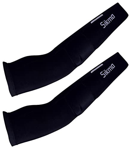 Sikma Cycling Arm Warmer Winter Thermal Roubaix Running Bicycle Hi Visibility Warmers (S-M)