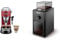 De'Longhi Dedica Style, Machine expresso pour préparer des boissons café et lactées, Rouge & KG79 Moulin Electrique, Broyeur pour Grains de Café avec Réservoir d'une Capacité de 120 g, Noir