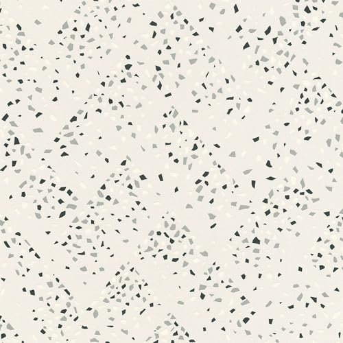 Profhome Stone Look Wallpaper 373942-GU Non-Woven Wallpaper White Black 0.53 m x 10.05 m / 5.33 sqm
