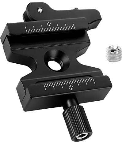 Sequpr 50mm Quick Release Plate Clamp Compatible with Arca Swiss Plate, Black, Camera and Tripod Mount, For Camera