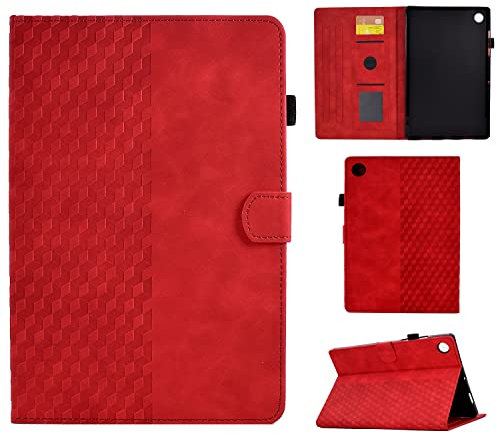 Custodia per Samsung Galaxy Tab A8 10.5 Pollici 2021/2022 SM-X200 SM-X205 SM-X207, Custodia Protettiva Magnetica Cover Ultra Sottile con TPU Copertura per Samsung Galaxy Tab A8 2021/2022, Rosso