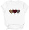 Damenmode O-Ausschnitt Kurzarm Casual Cute Holiday Valentinstag Shirt Bedrucktes Shirt Rückenfreies Top Damen (M2022B-White, XXL)