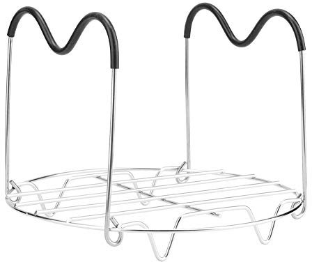 Steamer Rack, Universal Portable 20cm / 7.9in Cooker Trivet Wire Steam Rack Long Handles Stainless Steel for Pressure Rice Cooker for Instant Pot Accessories