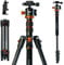 198cm 78” Camera Tripod Phone Stand: Professional Lightweight Aluminum Travel Tripod Monopod with Ball Head & Phone Holder Mount Compatible with Sony Canon Nikon Fujifilm DSLR