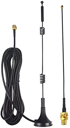 YILIANDUO WiFi Antenne 9dBi 2.4G/5.8GHz Magnetfuß SMA Stecker 3M Kabel | Dual Band Antenne + SMA Buchse auf U.FL IPX Kabel 15CM für Intel/Fenvi WLAN-Karten, Router, PCIe-Adapter und Notebooks.
