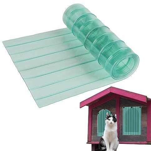 Facynde Tür-Ersatzklappe,Türleisten Doggie Türklappen - Haustiersicherer, transparenter Streifen, umweltfreundlich, Türklappenstreifen für Hundehütten, Hunde- und Katzentür