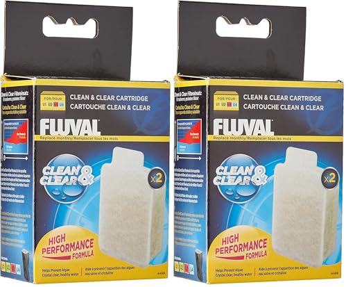Fluval Clean & Clear Filterpatrone, mit Hochleistungsharz für gesünderes Wasser Innenfilter U1, U2, U3 und U4, 4er Pack
