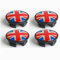 4 Stück 52 mm Union Jack UK Flagge Stil Rad Mitte Nabendeckel Abdeckungen Kariertes Emblem Abzeichen Aufkleber kompatibel mit Mini Cooper JCW One PJ07 (UK Union Jack, ABS Cap Style)