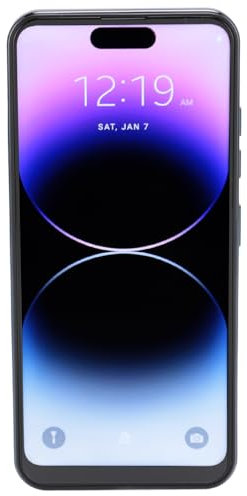 ASHATA I15 Pro Smartphone, 6,6-Zoll-FHD+-Ultra-High-Definition-Bildschirm, 7000-mAh-Akku, Entsperrt, 2,4G/5G Dualband-WLAN,5.0 (EU-Stecker)