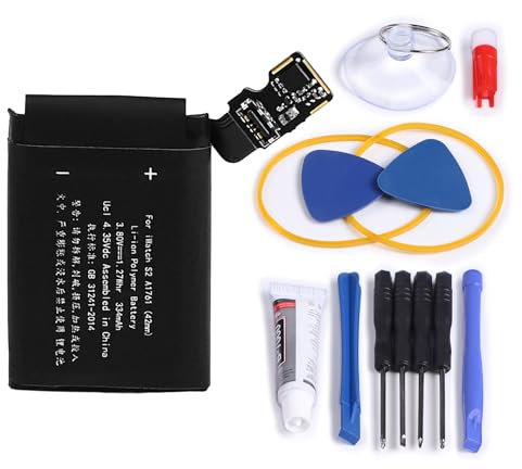 NEWASHAN Batterie A1761 Compatible avec Apple iWatch Watch 2ère génération Série 2 S2 42mm A1757 A1758 A1817 Montre GPS Fitness Bracelet Li-ION Lithium-polymère Accu Pile 3,8V 334mAh (S2-42mm-A1761)