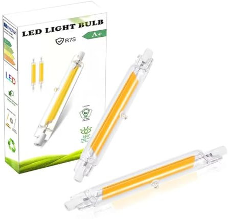 EIMOPE R7S LED 78mm 10w Dimmbar Glühbirne, R7S LED 78mm 10W Birne, R7S led Leuchtmittel 78mm 10w ersetzt 78mm 80w 100w Halogen Lampen, Neutralweiß 4000K, 1000LM, 2er Pack