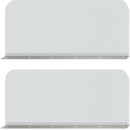 2 protectores laterales contra salpicaduras, de acero inoxidable, para montaje en pared, freidora, con tornillos, para cocina, restaurante, baño, 15 x 6 pulgadas