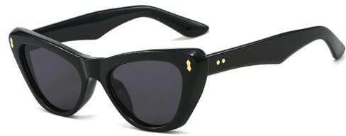 YUEZHAN Sonnenbrille Herren Trend Ige Punk Sonnenbrille Damen Herren Mode Sonnenbrille Uv400 Sonnenbrillen Schwarz-Schwarz