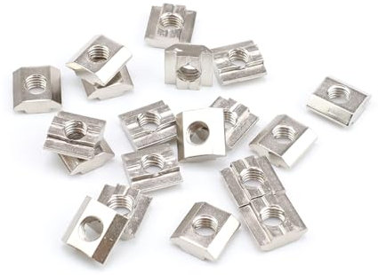 LERANXIN 40 Piezas Tuercas Deslizantes M8, T Tuerca de Acero Carbono, Tuercas Deslizantes, Fácil Instalación, Tuercas Deslizantes M8 para Impresoras 3D, CNC y Proyectos de Robots