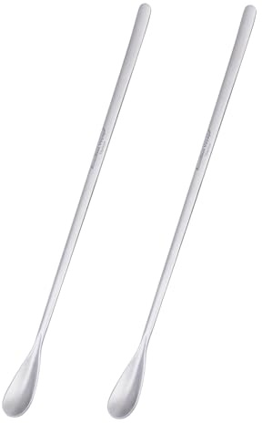Boundless Voyage Titanium Coffee Spoons Long Handle Coffee Stirrers Small Tea Spoons Mini Espresso Spoons, Coffee Bar Accessories (35T-Large-2pcs)