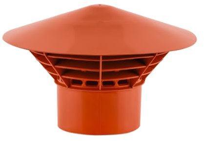 MD Technic Entlüftungshaube Rohrbelüfter passend in die Muffe/Rohr aus PP (Orange, DN 110)
