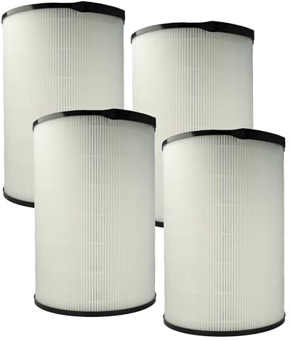 vhbw 4x filtro de aire compatible con Philips AC4236/10, Series 4000i purificador - Filtro combi HEPA + carbón activo