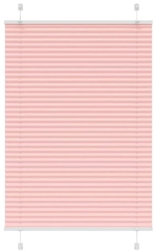 vidaXL Plissee Rosa 95x150 cm Stoffbreite 94,4 cm Polyester, Faltrollo, Klemmfix, Plisseerollo, Jalousie, Rollo, Plisseerollo für Fenster