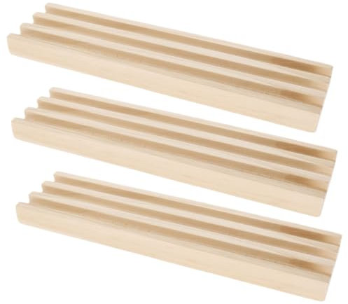 PHENOFICE 3st Domino-präsentationsständer Sequenz Brettspiel Tischständer Dominotisch Automatisch Mexikanisches Zugzubehör Zug Spielzeug Karte Steht Handel Reise-dominosteine Planke Hölzern