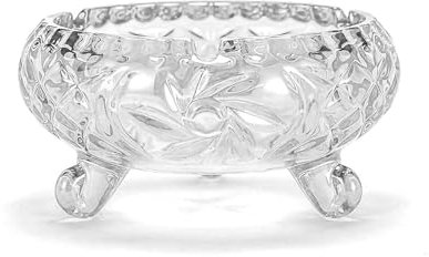 ICSTM Cendrier en verre avec 3 pieds, cendrier en cristal transparent pour cigarettes et cigares, parfait pour l'intérieur, l'extérieur, le bureau, etc. (Transparent, M)