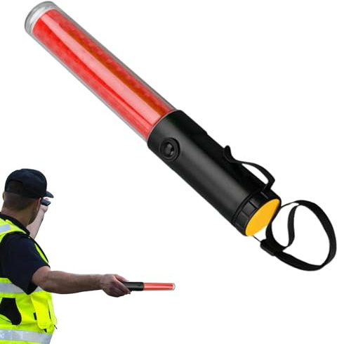 Verkehrsstab, Verkehrskontrollstab,Wiederaufladbare Flughafen-Leuchtstäbe - 10 Zoll LED Verkehrskontrollstab mit seitlichem Clip, Zeuge