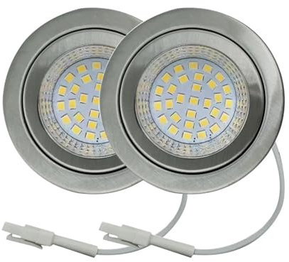 eufeifeiegds 2-teilige Dunstabzugshaubenbirne, LED, 2,5 W, 220–240 V, for 60 mm Loch, Küche, Unterschrankbeleuchtung, Schrankbeleuchtung, entspricht 20 W Halogenbirne wefeiegds(Warm White 3000K)