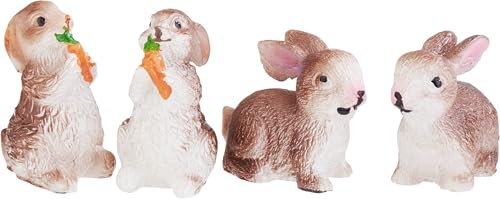 VBS Miniatur-Hase Wilbert 3.0-4.0 cm 4-teilig für Ostern, Deko, Osterdeko, Figuren, Tierfigur, Homedeko