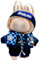 Axinyijia bubu Monster Kleidung Bekleidung für bubu Puppe DIY bubu Outfit Outfit (Enthält Keine Puppen)(Blau)