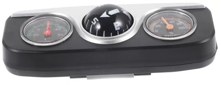 DINHEAROM Auto Kompass mit Thermometer und Hygrometer Präziser Armaturenbrett Kompass für Fahrzeug und Boot Vielseitiges Navigationsgerät und Innenraumdekoration für Pkw