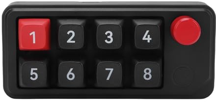 LICAEVEY 8 Taste Mechanical Gaming -Tastatur, USB C -Kabel -Numeric -Tastatur, eine Handelhafte Makroprogrammierbare Tastatur Tragbare RGB -Hintergrundbeleuchtung Tastatur mit (Black)