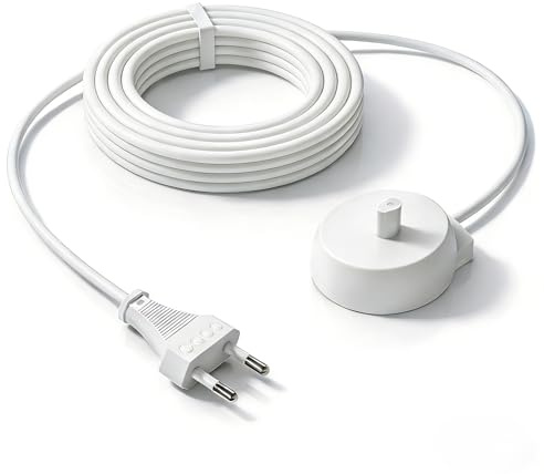 Superer Zahnbürste Elektrische Ladegerät Passend für Braun Oral B | iO3 iO4 iO5 iO6, Genius, Smart, Vitality, Kids Serie Type 3757 Induktiver, IP67-Wasserdicht, Tragbar für Reisen Weiß 1,2M