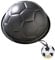 Birkmann, Motivbackform, Fußball, 3D Backform aus Karbonstahl, Ø 22,5 cm, mit Antihaftbeschichtung, Grau, Temperaturbeständig bis 230 °C, mit Rezeptidee, 212220