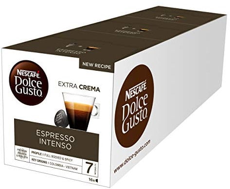 Nescafé Dolce Gusto Espresso Intenso - 48 capsules (Lot de 3X16)