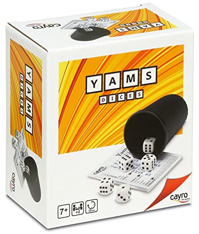 Cayro – Yam's Dice – ab 7 Jahren – 5 Würfel und Becher – lustiges Brettspiel – für Kinder und Erwachsene – Erzielen Sie die maximale Punktzahl – 2 bis 8 Spieler - Entwicklung