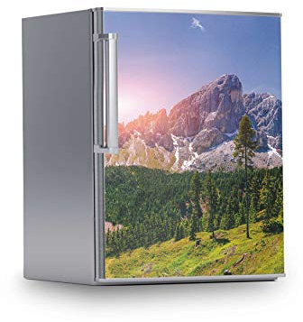 Kühlschrank Sticker I Dekoration für Kühlschrankfront - Klebesticker Aufkleber selbstklebend I Deko Küche - Design: Alpenblick