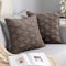 MIULEE Kissenbezüge 2er Set Wolle Sofakissen Sanft Dekokissen Weich Kissenbezug Couchkissen Dekorativ Zierkissenbezug für Sofa Bett Wohnzimmer Schlafzimmer klassischer Style Braun50x50cm