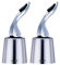 OWO Weinverschluss Weinflaschenverschluss Edelstahl Wein Verschlussstopfen Flaschenverschluss Wiederverwendbar Wine Stopper Geschenke für Weinliebhaber (Silber, 2er Set)