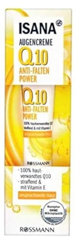 Augencreme mit Q10 Anti Falten Power - Mit Vitamin E - Straffend - für anspruchsvolle Haut - 15 ML
