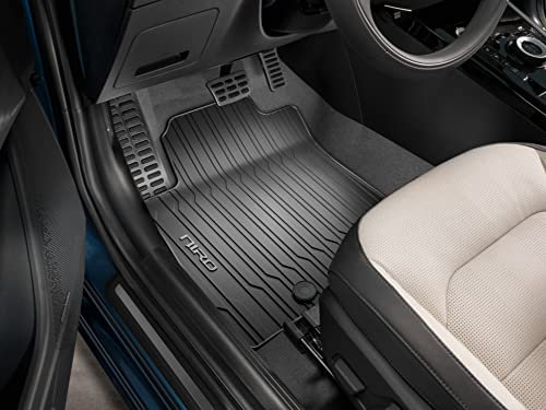 Kia Niro Elettrica EV 2023 Gummimatten vorne hinten schwarz mit Niro Logo Grau auf den vorderen Matten Original AO131ADE00