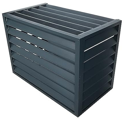 EYLINK Klimaanlage Abdeckung - Schutz für Außen-Wechselstromgeräte, Aluminiumlegierung Gitter, Dekorative Abdeckung für Kondensator und Wärmepumpe
