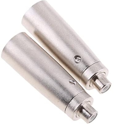 Tiuimk Set of 2 High Performance XLR Male to RCA Female Adapters - Ideal for Audio Equipment