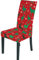 Highdi Weihnachten Stretch Stuhlhussen Weihnachts-Rentier Bedruckter Stuhlbezug Waschbar Universal Elastisch Stuhlüberzug für Esszimmer, Hotel, Bankett,Weihnachtsdekor (2er Set,Rot 1)