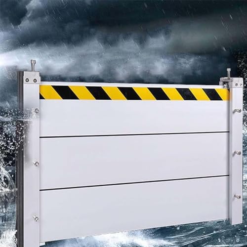 Hochwasserschutzbarriere, Straßenbarriere, Hochwassersicherheit, Rettung, Wasserschutz aus Aluminiumlegierung, Hochwasserschutzbarriere, Klappe für Garage, Keller, Haustür, Auffahrt (80 x 40 cm)